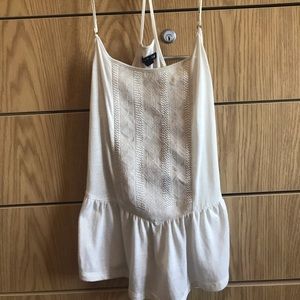 American Eagle Baby Doll Strappy Embroidered Tank